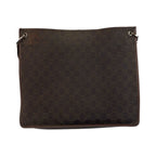 Gucci Brown Silver GG Canvas Shoulder Bag Pochette — view 2