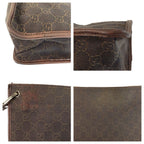 Gucci Brown Silver GG Canvas Shoulder Bag Pochette — view 6