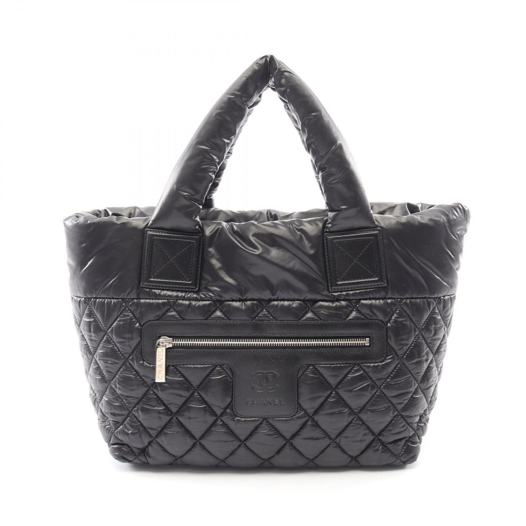 Chanel Tote Coco Cocoon Small Reversible Black Nylon Leather