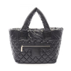 Chanel Tote Coco Cocoon Small Reversible Black Nylon Leather
