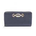 Gucci Round Wallet Zumi Black Leather