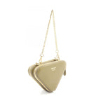 Prada Mini Contenitori 2-Way Olive Leather Triangle Shoulder Bag — view 2