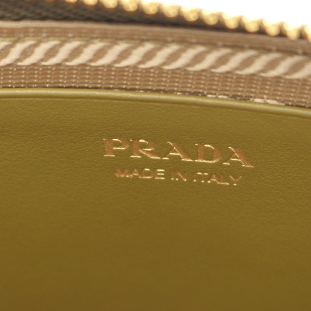 Prada Mini Contenitori 2-Way Olive Leather Triangle Shoulder Bag — view 4
