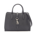 Gucci Tote with Hook Closure 2-Way Black Leather