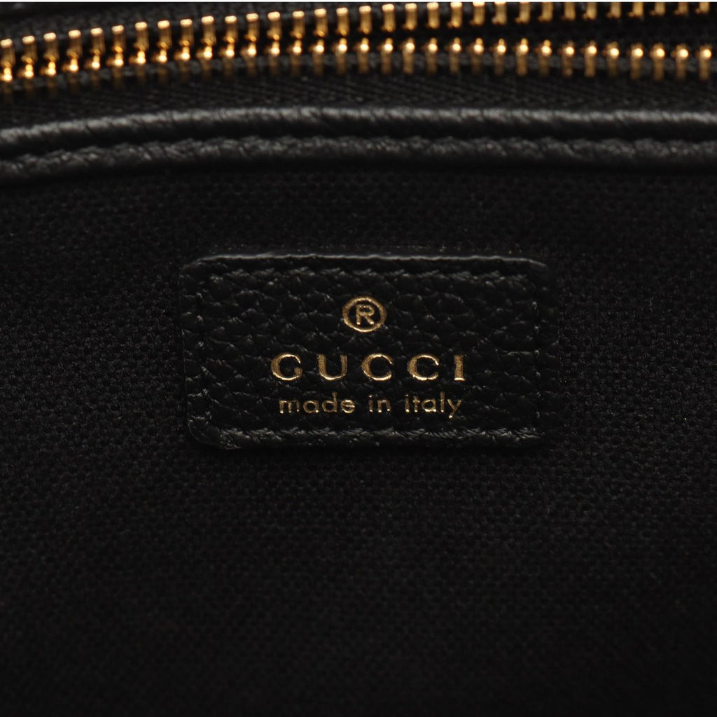 Gucci Tote with Hook Closure 2-Way Black Leather — view 4