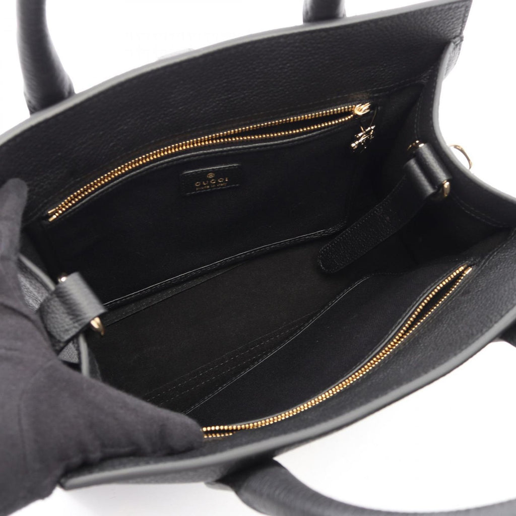 Gucci Tote with Hook Closure 2-Way Black Leather — view 3