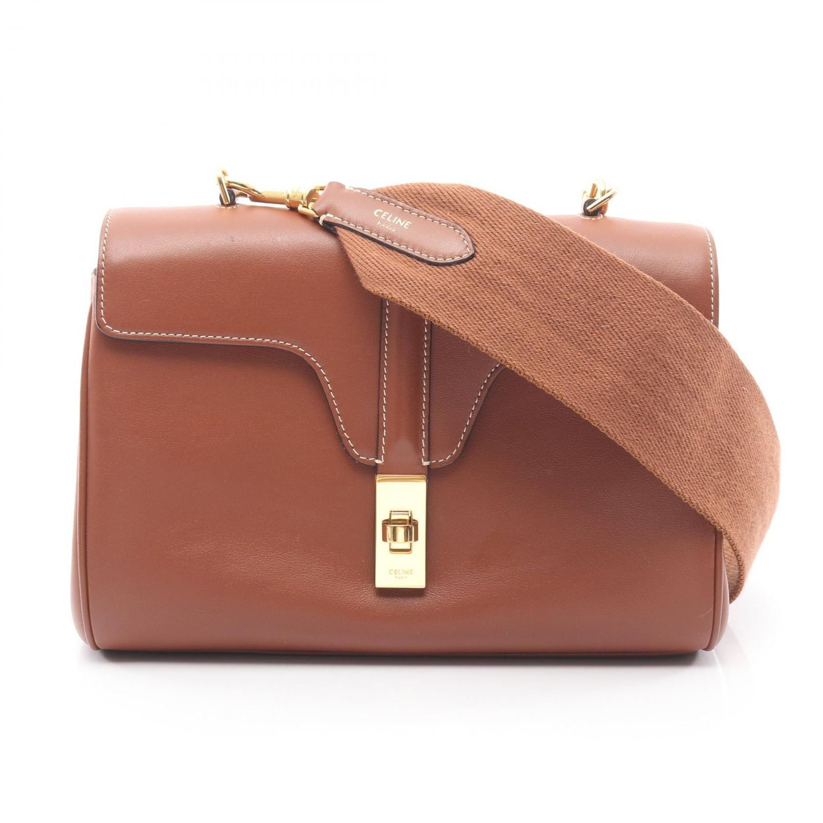 Celine Shoulder Bag Teen Soft 16 Brown Leather