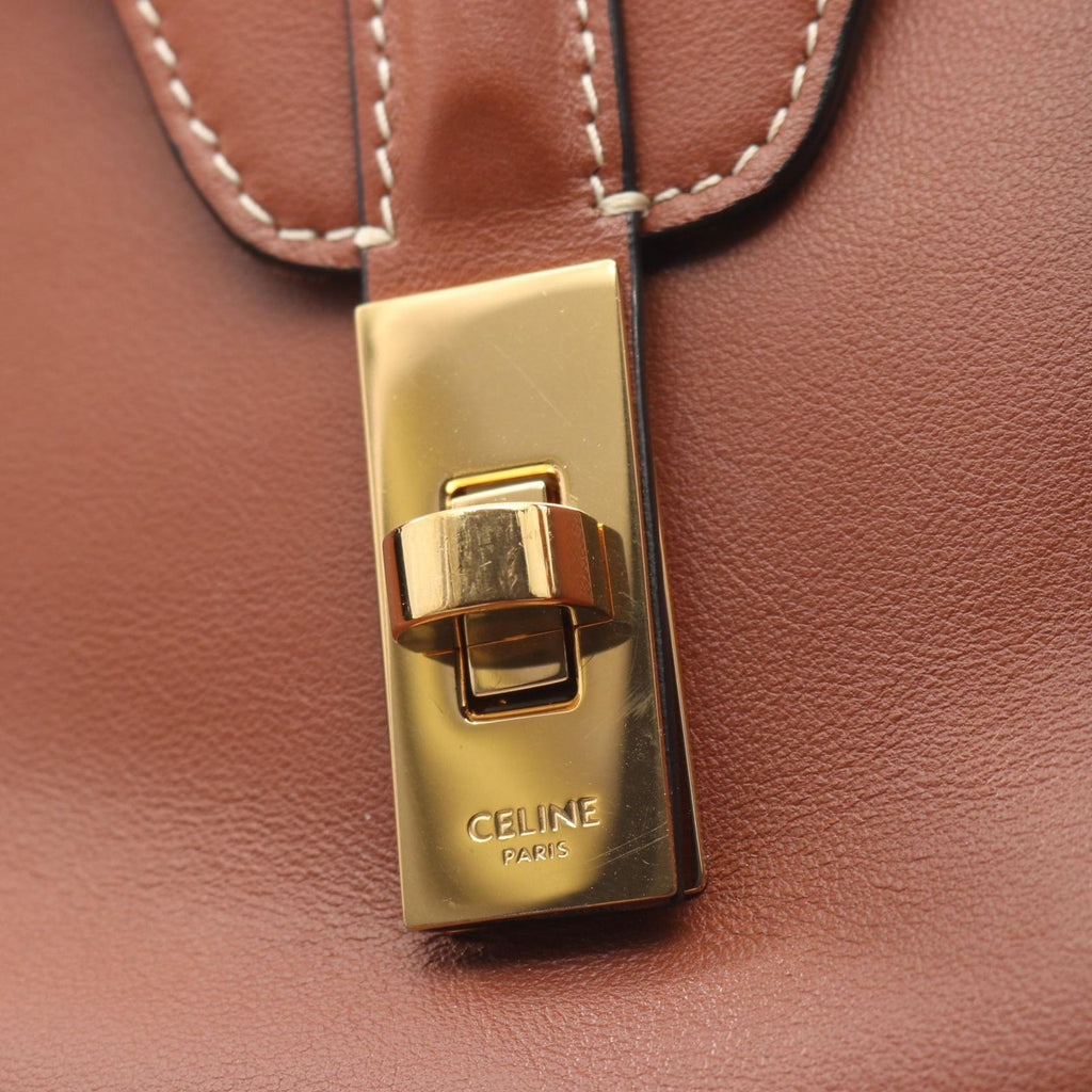 Celine Shoulder Bag Teen Soft 16 Brown Leather — view 8