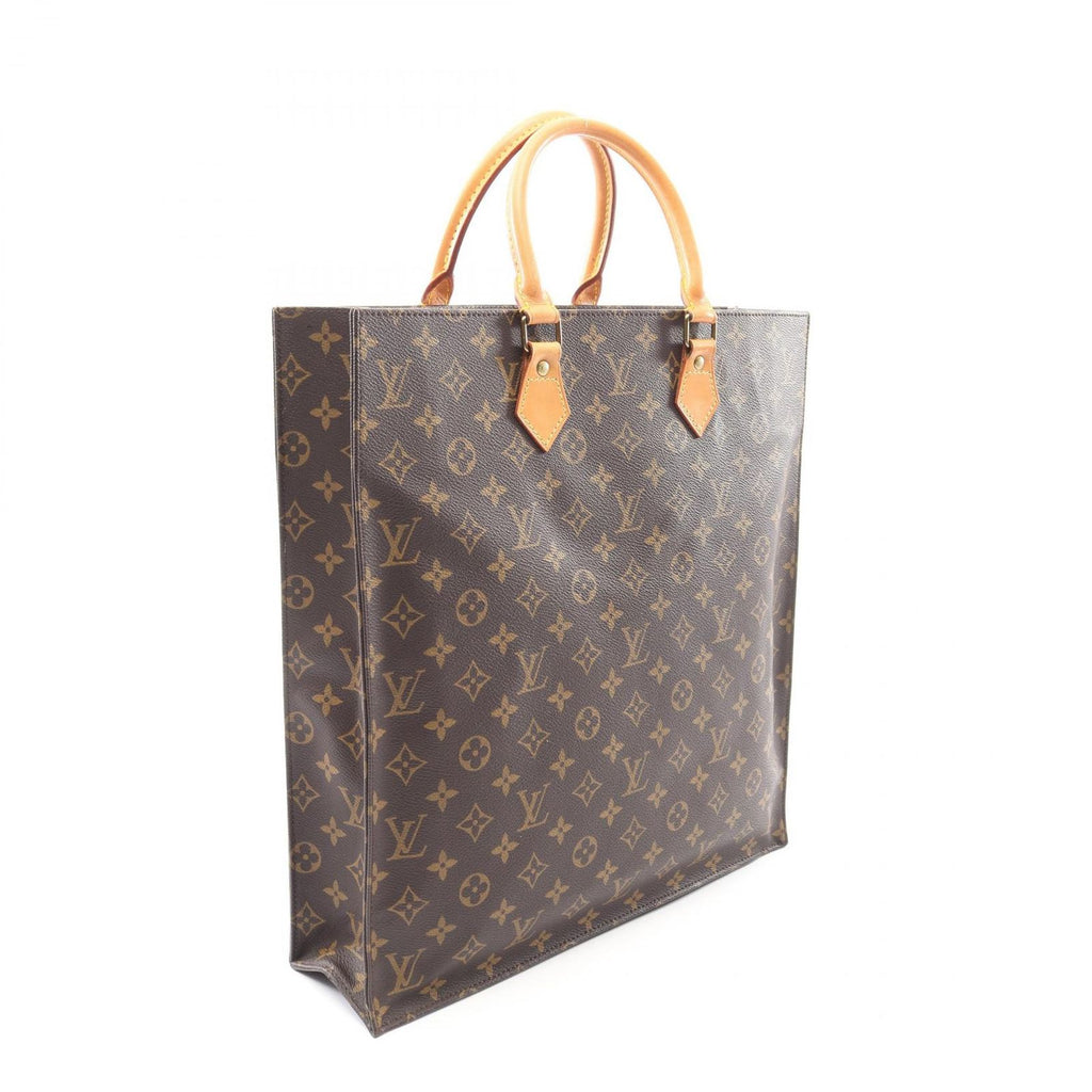 Louis Vuitton Tote Sac Plat Canvas Leather — view 2