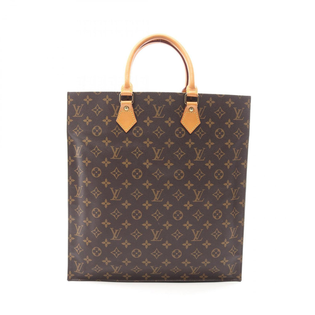 Louis Vuitton Tote Sac Plat Canvas Leather