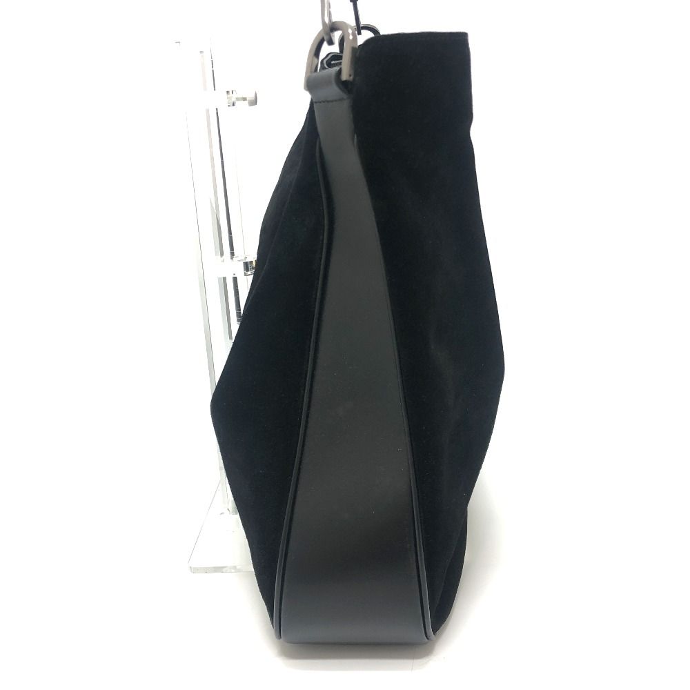 Gucci Shoulder Bag Bamboo Leather Suede Black — view 4