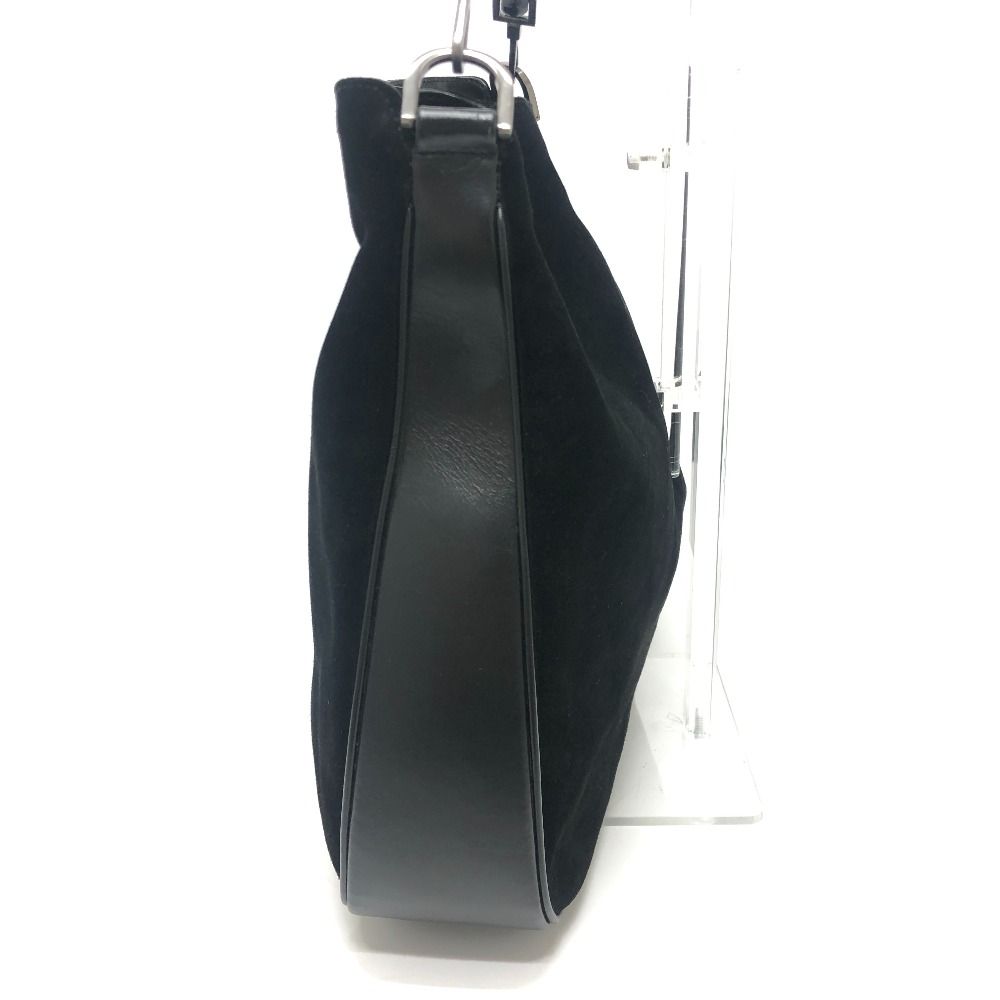 Gucci Shoulder Bag Bamboo Leather Suede Black — view 5