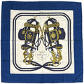 Hermes Scarf Carre 90 Brides de Gala Ceremony Bridle Silk Blue Horse Tackle