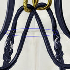 Hermes Scarf Carre 90 Brides de Gala Ceremony Bridle Silk Blue Horse Tackle — view 8