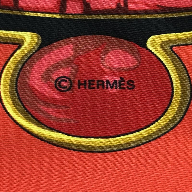 Hermes Scarf Carre 90 Caty Ancient Egypt Silk Red Black Scarab Bird Animal — view 4