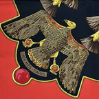 Hermes Scarf Carre 90 Caty Ancient Egypt Silk Red Black Scarab Bird Animal — view 3