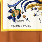 Hermes Scarf Carre 90 Ceres Goddess Silk Orange Multicolor Large — view 3