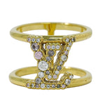 Louis Vuitton Ring LV Iconic Tresor M Gold Plated