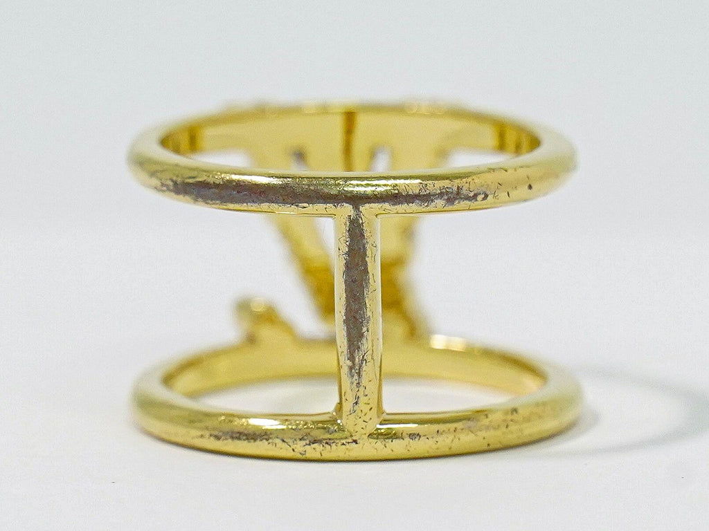 Louis Vuitton Ring LV Iconic Tresor M Gold Plated — view 3
