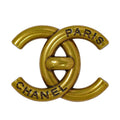 Chanel CC Logo Turnlock Brooch Gold Plated