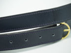 Celine Horse Shoe Shoulder Bag Pochette Leather Navy — view 5