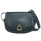 Celine Horse Shoe Shoulder Bag Pochette Leather Navy