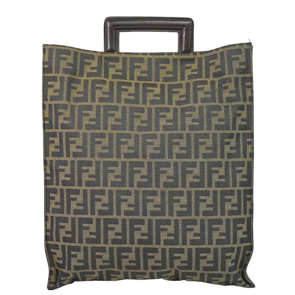 Fendi Zucca Tote Canvas Brown