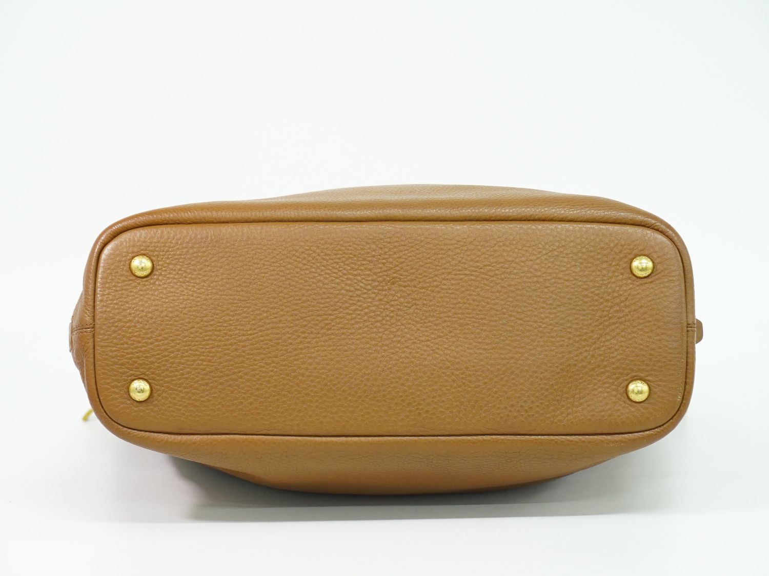 Prada Leather Shoulder Bag Tote Brown — view 3