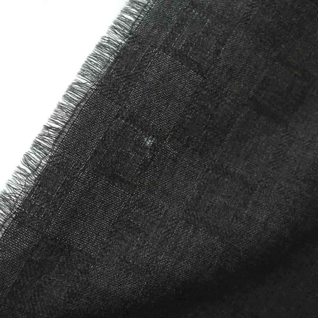 Fendi Shawl Fringe Charcoal Gray Scarf — view 6