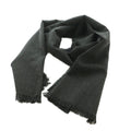 Fendi Shawl Fringe Charcoal Gray Scarf