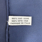 Chanel Scarf CC Logo Items Large Motif Silk Navy Red — view 3