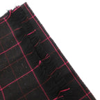 Gucci Scarf Shawl Wool Plaid Fringe Black Pink — view 6