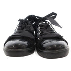 Prada Sport Sneakers Shoes Low Cut Enamel Lace Up Logo 37.5 Black — view 4