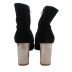 Celine Phoebe Philo Era Bambam Short Boots Suede Metal Heels Side Zip 36.5 Black — view 5