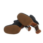 Celine Phoebe Philo Era Bambam Short Boots Suede Metal Heels Side Zip 36.5 Black — view 6