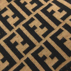 Fendi Shawl Scarf Zucca Pattern Bicolor Beige Black — view 7