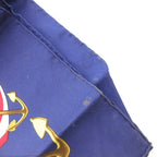 Hermes Proues Scarf Carre 90 Logo All Over Pattern Silk Navy — view 9