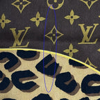 Louis Vuitton Scarf Monogram Silk Carre Denim Noir Black Large — view 6