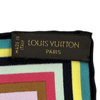 Louis Vuitton Scarf Monogram Silk Carre Denim Noir Black Large — view 3