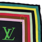 Louis Vuitton Scarf Monogram Silk Carre Denim Noir Black Large — view 5