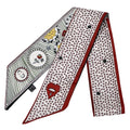 Dior Scarf Mizza Silk Red Multicolor Twill Star Pattern
