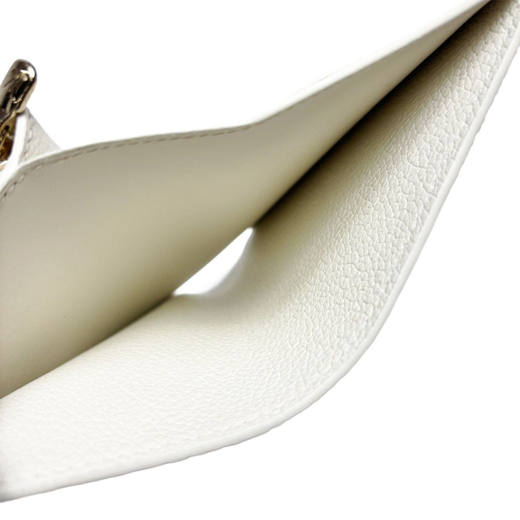 Louis Vuitton Portefeuille Monogram Bifold Wallet Milky White Peach Gold — view 6