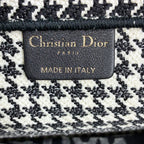 Dior Book Tote Houndstooth Black White — view 6