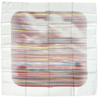 Hermes Scarf Carre 90 Faubourg Express Silk White Rainbow Large