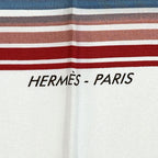 Hermes Scarf Carre 90 Faubourg Express Silk White Rainbow Large — view 3