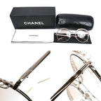 Chanel CC Logo Sunglasses Pink Gold 13 Eyewear — view 6