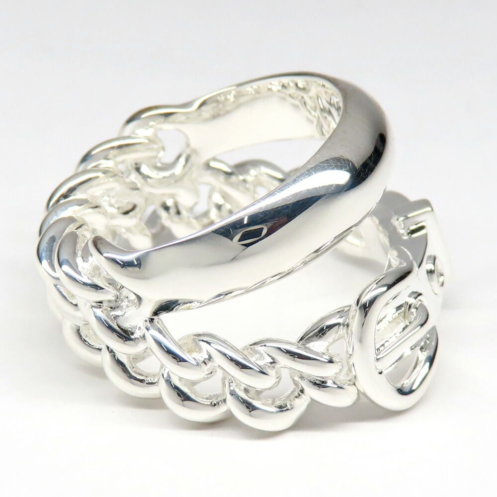 Hermes Ring Boucle Series Inflexible 53 Silver — view 4