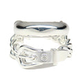 Hermes Ring Boucle Series Inflexible 53 Silver