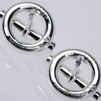 Hermes Earrings Mini Chaine D'ancre Silver — view 6