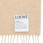 Loewe Anagram Embroidery Wool Cashmere Fringe Scarf — view 3